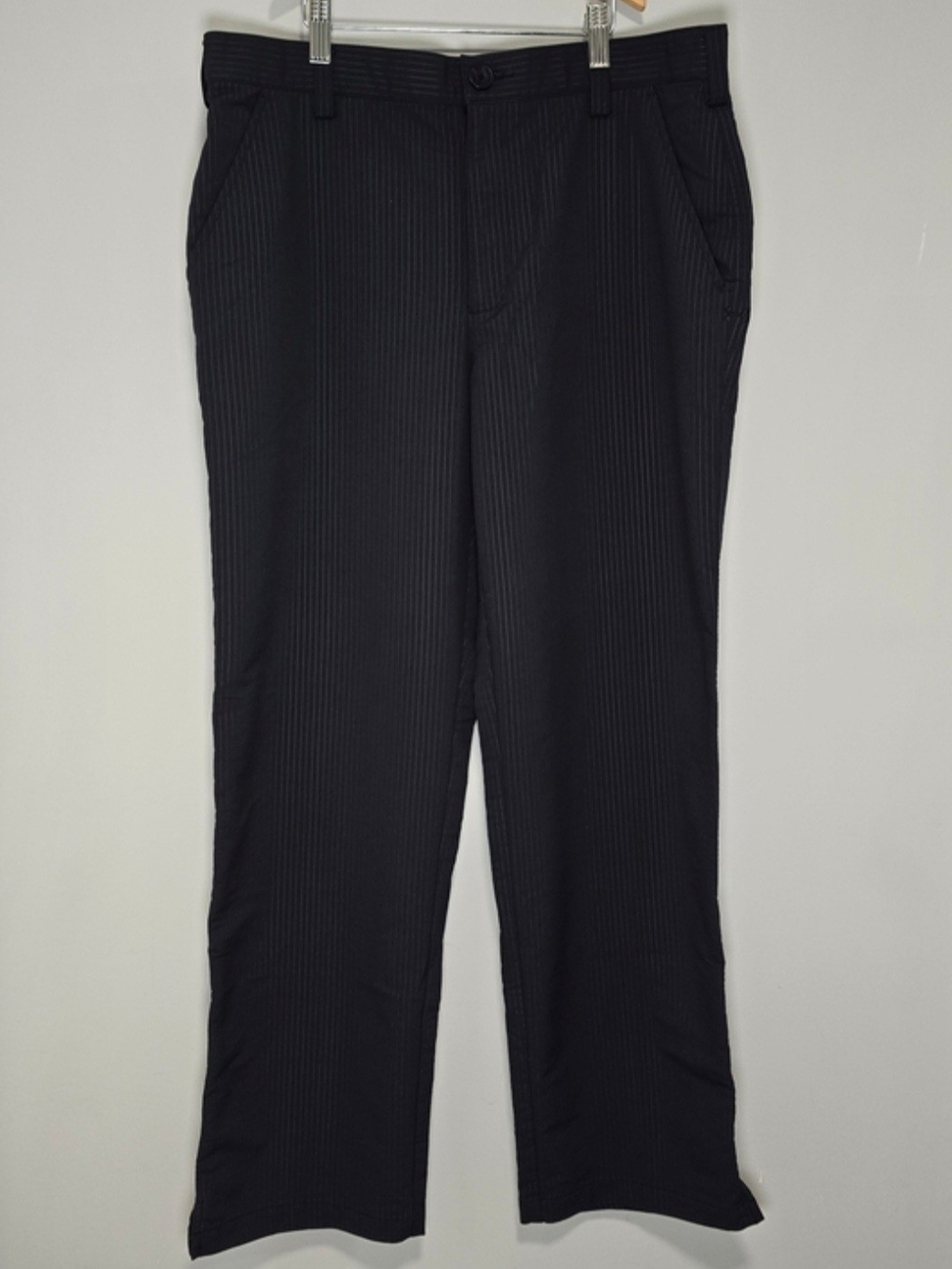 Under Armour Black Pinstripe Dress Trousers